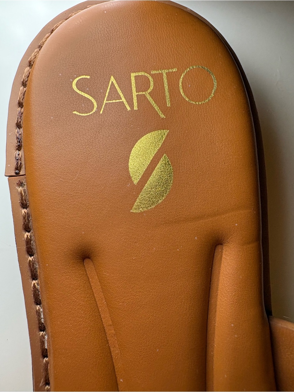 Franco Sarto A-Gretta Leather Sandals Women’s Size 7.5M Cognac Brown - Picture 8 of 15